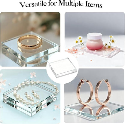 Acrylic Blocks & Stamp Block - 6PCS Clear Display Stand, Acrylic Blocks for Stamping, Jewelry, Cosmetics, Wedding Flat Lay Photography Props
