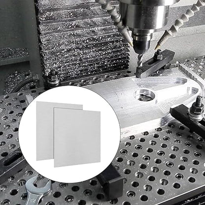 2Pack 6061 T651 Aluminum Sheet Metal 6 x 6 x 1/16 (0.06”) Inch Flat Plain Aluminum Plate Covered with Protective Film, Heat Treatable Rectangle Aluminum Metal Plate for Crafting, DIY, 1.5mm Thick