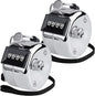 KTRIO Metal Handheld Tally Counter, 4-Digit Number Clicker Counter, Hand Mechanical Pitch Counters for Coaching, Knitting, People, Lap, Fishing, Golf and Row