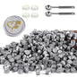 Yoption 360 Pcs Silver Octagon Sealing Wax Beads for Wax Seal Stamp with 4 Candles and 1pcs Melting Spoon