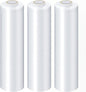 PSBM Stretch Wrap, 4 Pack, 15 Inch x 1000 Feet, 120 Gauge, Clear Plastic Cling, Cast Hand Stretch Film Rolls for Packaging Moving Packing Pallets