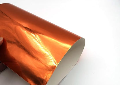 TGXRZX Metallic Orange Cardstock Paper,Size 8 "x 11" (250gsm), 15PCS,Mirror Finish Gold Foil Board for Crafting, Invitations, and Decorations,Die Cut and Plotter,Card Making (Orange)