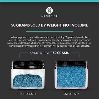 MEYSPRING Tropical Blue Epoxy Resin Color Pigment - 50 Grams - Great for Resin Art, Epoxy Resin, and UV Resin- Mica Powder for Epoxy Resin