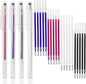 20 Pcs Heat Erasable Pens for Fabric 4 Colors Heat Erasable Fabric Marking Pens for Sewing Quilting Embroidery Dressmaking