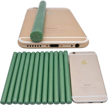 Shimmer Green Vintage Sealing Wax Sticks for Standard Size Hot Melting Glue Gun - Pack of 12