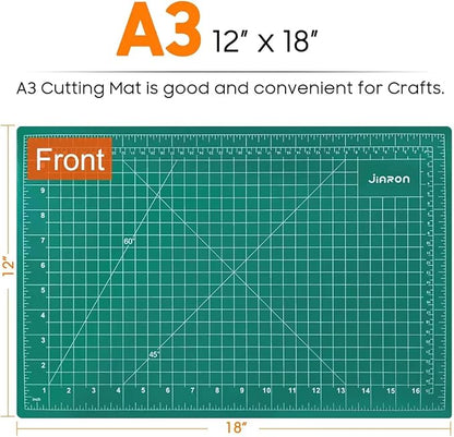 5 Pack Self Healing Sewing Mat, JIARON 12'' x 18'' Cutting Mats for Crafts, Double Sided 5 Layers Craft Cutting Mat for Sewing, Crafts, Scrapbooking Mat.
