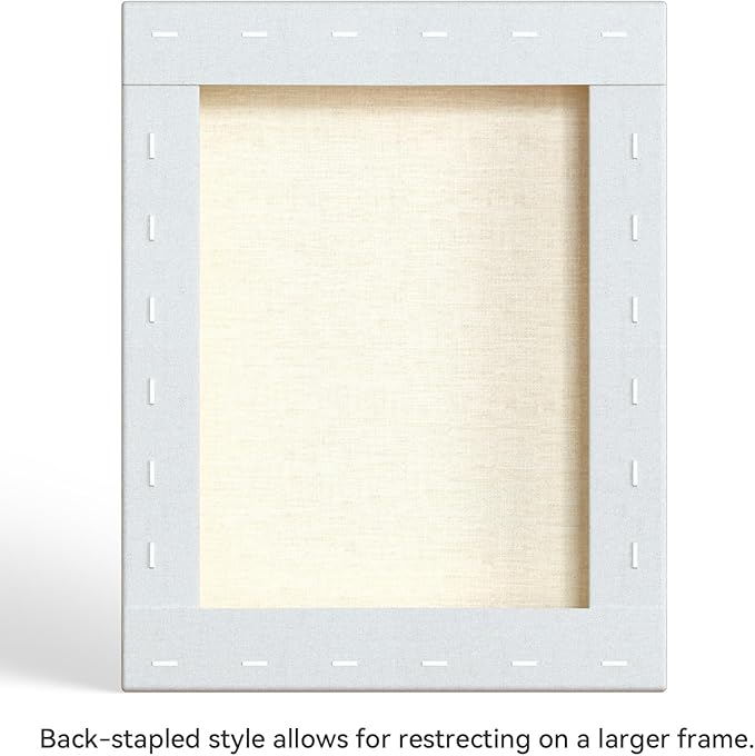 PHOENIX 11x14 Inch 4 Pack Artist Canvas - Stretched Canvases for Painting - 3/4 Inch Profile, 100% Cotton 11 Oz. Gesso Primed White Blank Professional Canvas Oil & Acrylic Paints