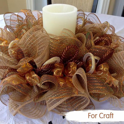 TONIFUL 2 Rolls 10 Inch Burlap Natural Decorative Mesh Ribbon Rolls, Perfect for Wreaths, Swags, Christmas Trees, Home Decoration, and Creative Crafts
