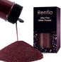 Renfio Ultra Fine Glitter Powder Metallic Resin Glitter 2.11 Oz (60g) PET Flakes Crafts Sequins 1/128" 0.008" 0.2mm Epoxy Chips Flakes for Tumblers Slime Decoration - Coffee Red
