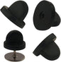 50pcs Rubber Pin Backs PVC Butterfly Clutch Enamel Lapel Pin Backings Cap Keepers Replacement for Uniform Badges Comfort Fit Tie Tack Pins Backing Holder Clasp, Black