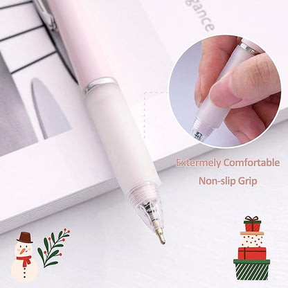 Ball Point Pen Black Ink Ballpoint Pens with Super Soft Grip Medium Point 1.0mm Office Pens (12 pack)