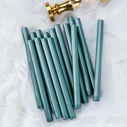 16 PCS Sealing Gun Wax Sticks in Patina Color for Stamp Seals, Fit to Mini Glue Gun