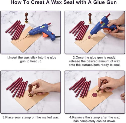 Yoption 15 Pieces Fuchsia Glue Gun Sealing Wax Sticks for Wax Seal Stamp, Great for Wedding Invitations, Envelopes, Cards, Christmas Gift Ideas, Wine Packages (Fuchsia)
