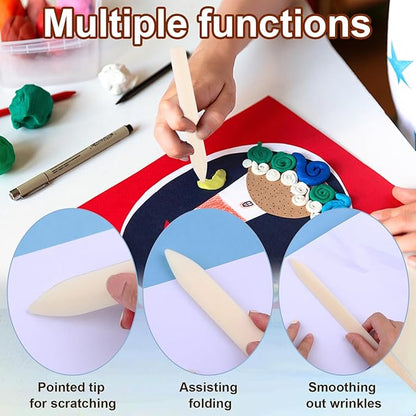 20 PCS Bone Folder Tool, Plastic Bone Folder Crafts Scoring Folding Creasing Paper Crafting Scrapbooking Tool for Paper Leathercrafts Bookbinding and DIY Card Making Handmade(2 Styles)