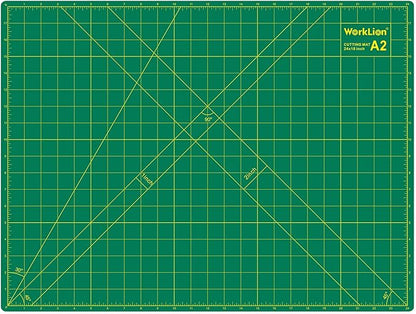 WORKLION 18'' x 24'' Large Self Healing PVC Cutting Mat, Double Sided, Gridded Rotary Cutting Board for Craft, Fabric, Quilting, Sewing, Scrapbooking - Art Project…