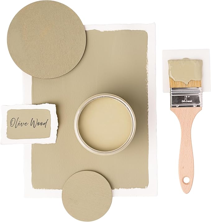 Dixie Belle Paint Company Chalk Finish Furniture Paint – Olive Wood (1 Gallon / 128oz) – Matte Chic Chalk Mineral DIY Furniture Paint