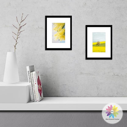 Mat Board Center, Pack of 10, 10x13 for 6x9 White Photo Picture Mats - Acid Free, 4-ply Thickness, White Core - for Pictures, Photos, Framing