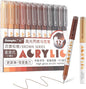 kander Direct Liquid Highlighter Acrylic Marker, 12 Colors Gel Pens with Bullet Tip, Strong Coverage, Large Ink Capacity, Multi-Purpose Paint Pens for Rock Painting, Crafts, DIY, Art Supplies