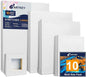 Stretched Canvases for Painting 4x4, 5x7, 8x10, 9x12, 11x14 Inch 10-Pack, 10 oz Triple Primed Acid-Free 100% Cotton Blank Art Canvas for Oil Paint Acrylics Pouring & Wet Art Media, Pour Painting