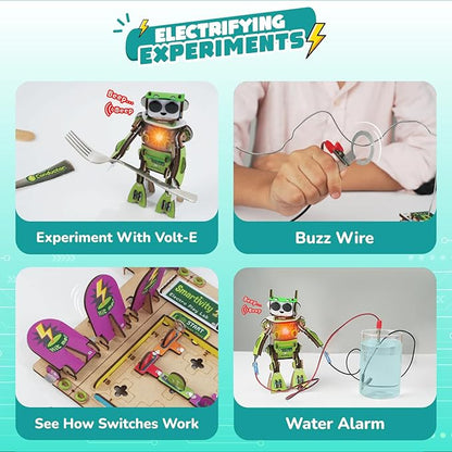 Smartivity Electro Play Lab for Kids Ages 8, 9, 10, 11, 12, 13, 14 Years Old I Electricity Kit with 9 Circuits Experiements & DIY Robot | STEM Science Project Kit | Birthday Gift for Boys & Girls