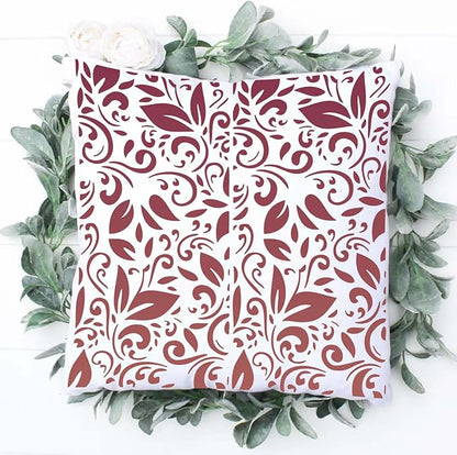 Stencils for Crafts Reusable Texture Stencils Background Stencil Leaf Floral Templates for Painting on Wood Furniture Card Canvas Paper Scrapbook(Border Stencil03-18p)