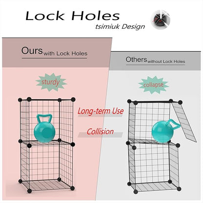 70Pcs Cube Wire Connector replacement for Cube Storage Modular Closet Organizer and Metal Grid Shelving or Pet Animal Playpen (Black)