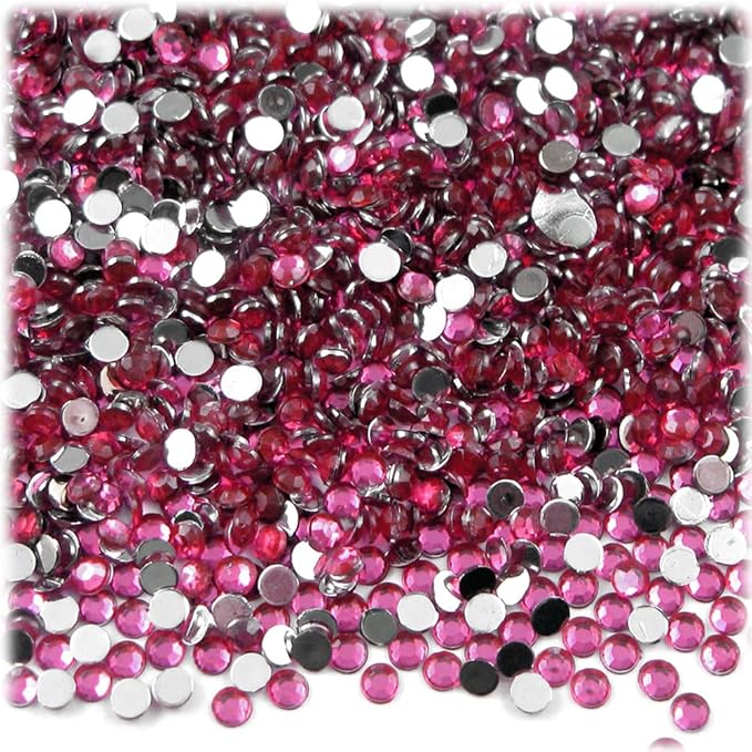 The Crafts Outlet 1,440pc Rhinestones Round 3mm (10ss) Flatback Olive Green