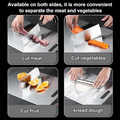 Titanium Cutting Boards for Kitchen,Katuchef Titanium Cutting Board,Non toxic Doubld-Side Available Chopping Boards, Easy to Clean and Store(1PC-XL:18.11 * 11.81)