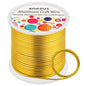 Anezus 12 Gauge Craft Wire Bendable - 2mm Metal Armature Sculpting Wire for Crafting, Wreath Making, Jewelry Making, Beading, Floral (Golden, 100 Feet)
