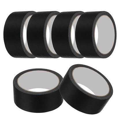 MECCANIXITY Masking Tape 1.6 Inch x 21 Yard Painter's Tape Black Paint Tapes for DIY Crafts Arts Drawing Decoration Labeling Car Painting Artist Teachers, Pack of 6