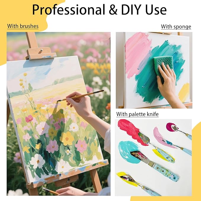 SNOWSUN Yellow Acrylic Paints, Large Bulk Heavy Body Acrylic Paint (42.4 oz, 1L) - Non Toxic Gloss Thick Art Paint for Multi-Surface, Ideal for Canvas Wood Ceramic Fabric and Leather, Stone Craft, for Artists & Beginners