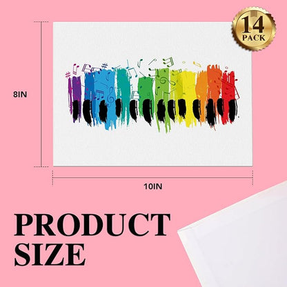 ESRICH Canvases for Painting 8x10In,14 Pack Blank Canvas Boards Bulk - Cotton Art Canvas for Oil, Acrylic & Watercolor Painting.