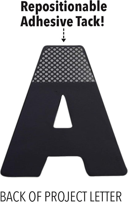 ArtSkills Poster Letters 4” Paper Letters for Poster Board Projects, Classroom Bulletin Boards, Sign Making Supplies, Black/White, 190 Pieces