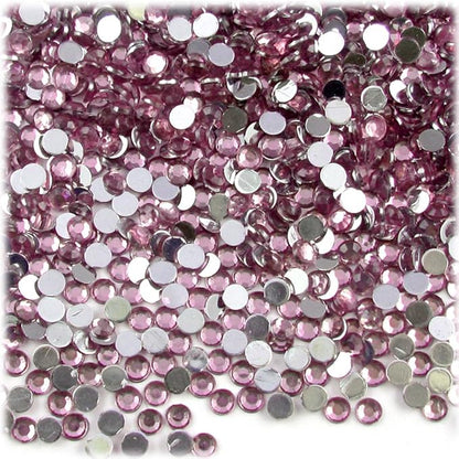 The Crafts Outlet 5-PK Set (7,200-Piece), Round 3mm Rhinestones, Flatback, Blue Tones