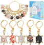 SUNNYCLUE 1 Box 20Pcs Stitch Marker Charms Locking Stitch Marker Metal Clip on Removable Lobster Clasps Leverback Stitch Markers for Knitting Weaving Sewing Needleworks Women DIY Crafts Gift Supplies