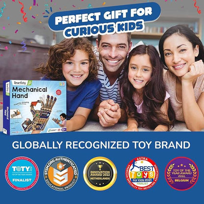 Smartivity DIY Robotic Mechanical Hand STEM Toy for Kids 8-9-10-11-12-13-14 Years Old | Parents Choice Award Winner I Birthday Gift for Smart Kids | Engineering Kit for 8-14 Years Old Boys & Girls