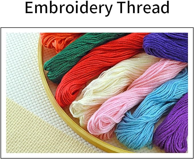 Joyhoor Cross Stitch Kits for Beginners Stamped Cross-Stitch Supplies Needlework preprint Embroidery Kits for Adults DIY Needlepoint Kits Embroidery Patterns 11CT-Tiger Scenery 18x18 inchs