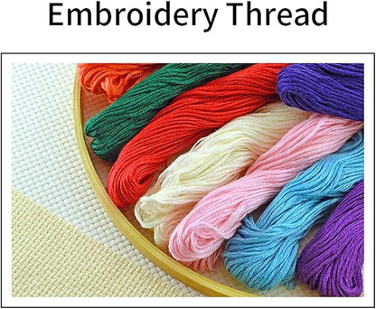 Joyhoor Cross Stitch Kits for Beginners Stamped Cross-Stitch Supplies Needlework preprint Embroidery Kits for Adults DIY Needlepoint Kits Embroidery Patterns 11CT-Colorful Tree 16x20 inchs