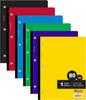 BAZIC Notebook College Ruled 1 Subject 80 Sheets Wireless Notebooks, Lined Composition Book, Assorted Color, 1 Unit, Random Color