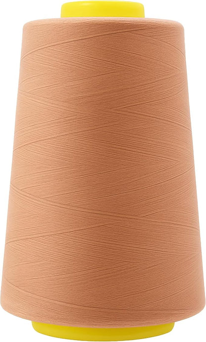 Mandala Crafts 4 Pack of Serger Threads Cones Spools - 40S/2 24000 Yards Polyester Copper Threads for Sergers Machine and Overlock Quilting Sewing Machine