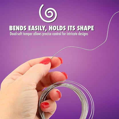 Artistic Wire, 18 Gauge / 1.0 mm Stainless Steel Craft Wire, Round Twist, 5 yd / 4.57 m