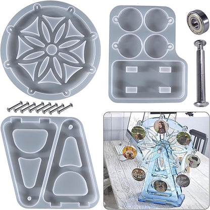 Ferris Wheel Silicone Mold - Set of 1 - Silicone Resin Casting Molds for Clay & Resin Craft Supplies