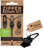 ZlideOn Zipper Pull Replacement - 3pcs, Black, Large - Instant Zipper Replacement Slider Multipack