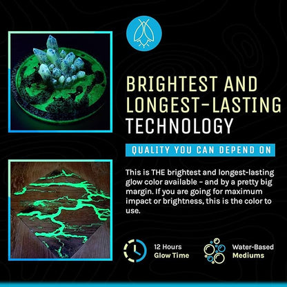 Glow in The Dark Pigment Powder - Neutral and Fluorescent Color for Art Painting, Fine Art, Nail Art Paint, and DIY Crafts - Long Lasting 10+ Color Options - Neutral White - (30 Grams/1 Ounce)