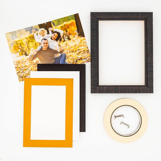 8x10 Mat Bevel Cut for 5x8 Photos - Acid Free Golden Orange Precut Matboard - For Pictures, Photos, Framing - 4-ply Thickness