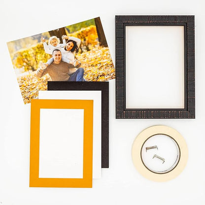 8x10 Mat Bevel Cut for 5x8 Photos - Acid Free Golden Orange Precut Matboard - For Pictures, Photos, Framing - 4-ply Thickness