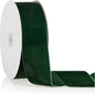 2" X 20 Yards Forest Green Velvet Ribbon for Christmas Tree Wreath Decoration Handmade Crafts Ornaments Gift Wrapping & Bow Making