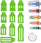 Bequilter Fabric Bias Tape Maker Tools Set of 15 Size Fabric Sewing Quilting Bias Binding Maker Come with 40 pcs of Multi-Color Quilting Pins Jelly Roll Sasher Tool Set