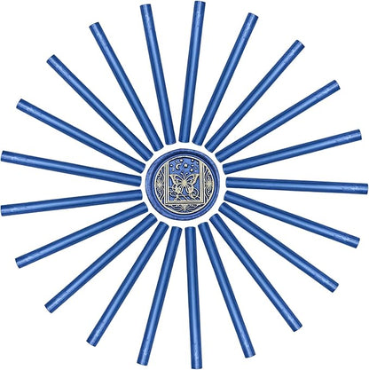 SWANGSA 20 Pieces Glue Gun Sealing Wax Sticks Navy Blue for Wax Seal Stamp, Great for Wedding Invitations, Cards, Envelopes, Wine Packages, Gift Wrapping (Navy Blue)