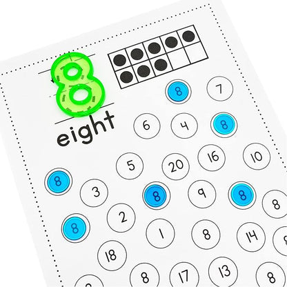 Magnetic Bingo Wand, 5-Pack & 500 Metal Chips, 5 Colors - Large Group Game, Family Night, Sensory Activity, Educational Science Tool